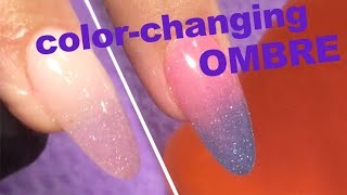 Dip Powder ColorChanging Ombre Nail Tutorial [upl. by Ssitruc]