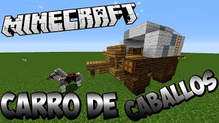 Como hacer una Carreta o Carro de Caballos en Minecraft Construcciones en Minecraft [upl. by Rbma]