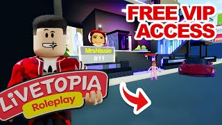 HOW TO GET FREE VIP ACCESS in LIVETOPIA Roblox [upl. by Nylitsirk]