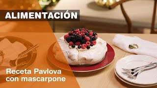 Receta de Tarta Pavlova con mascarpone y frutas del bosque [upl. by Allemrac]