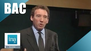 François Bayrou réforme le bac  Archive INA [upl. by Roach]