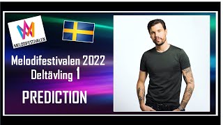 Melodifestivalen 2022  PREDICTION  Deltävling 1  Top 7  With Comments [upl. by Ilarrold]