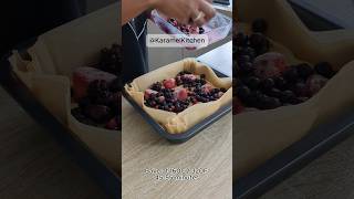 Simple fruit cake with strawberries blueberries and raspberries [upl. by Ralyat]