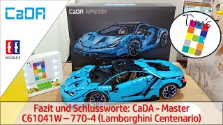 CaDA Master C61041W  Super Car 18  Lamborghini Centenario 7704  Fazit [upl. by Norred]