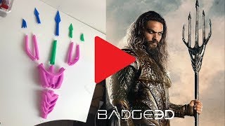 3D Printed Aquaman Trident [upl. by Atsocal]