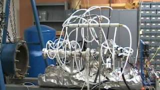 UT Arlington Pulsed Detonation Engine 10 Hz Ground Test [upl. by Enyrat]