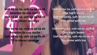 AMANTES DE UNA NOCHE LYRICS IN ENGLISH amp SPANISH by NATTI NATASHA amp BAD BUNNY [upl. by Sedinoel]