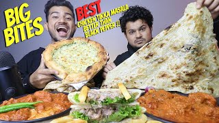 INDIAN BEST CHICKEN TIKKA MASALA CHICKEN SHAWARMA CHEESE PIZZA BUTTER NAAN RUMALI ROTI MUKBANG [upl. by Aneloaup897]