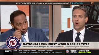 Stephen A Smith on Nationals win first World Series title  First Take [upl. by Tigirb]