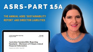 ASRS Part 15A The annual ASRS ‘sustainability report’ and director liabilities [upl. by Ahsemot264]