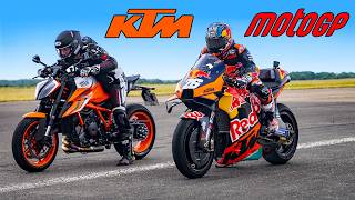 MotoGP Bike v KTM Road Bike DRAG RACE [upl. by Lraep]