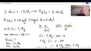Esercizio n 4 esercizio sulla resa di reazione e sul rapporto stechiometrico [upl. by Adnarem]
