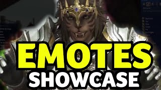 ALL Hrothgar Female Emotes Showcase  Dawntrail Media Tour [upl. by Ettennal]