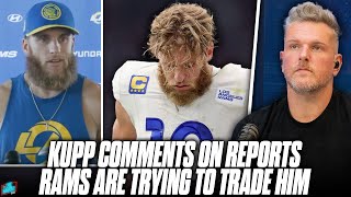 Cooper Kupp Responds Rumors Rams Are Planning To Trade Him  Pat McAfee Show [upl. by Adnowal770]