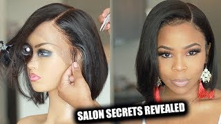 SALON SECRETS REVEALED Lace Frontal Wig for beginners  My First wig [upl. by Olracnaig811]