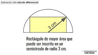 RECTÁNGULO DE MAYOR ÁREA INSCRITO EN SEMICÍRCULO DE RADIO R [upl. by Hazard822]