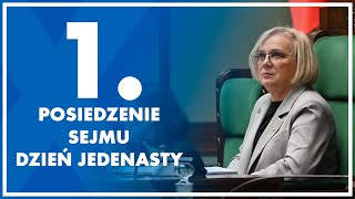 1 posiedzenie Sejmu  dzień jedenasty 19 grudnia 2023 r [upl. by Rosenstein548]