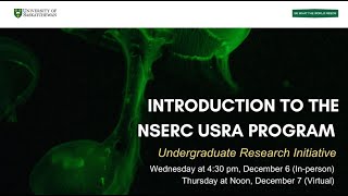 USask NSERC USRA Process Info Session 2024 [upl. by Anan859]