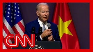 See the moment Biden press conference ends abruptly in Vietnam [upl. by Cavallaro875]