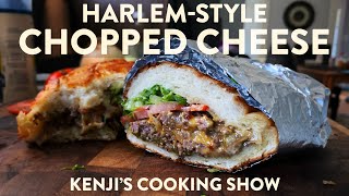 Harlem Chopped Cheese Sandwich  Kenjis Cooking Show [upl. by Bertrando]