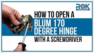 How to Open a Closed Blum 170 Degree Hinge With a Screwdriver [upl. by Fiertz]