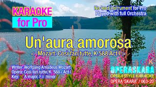 Mozart Cosi fan tutte Un Aura Amorosa Karaoke for ProNo lead instrumentfull Orchestra [upl. by Kennet638]