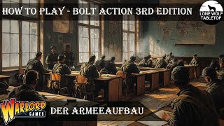 How to Play  Bolt Action 3rd Edition Der Armeeaufbau GERDE [upl. by Alva]