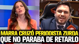 MARRA CRUZÓ PERIODISTA ZURDA QUE NO PARABA DE RETARLO [upl. by Amitak]