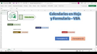 Calendario en Hoja y Formulario  VBA [upl. by Oremoh]