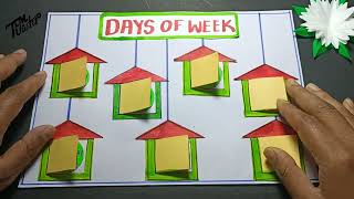 Days of a Week  Seven Days of a week  TLM for primary school [upl. by Nameloc534]