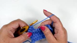 Double Crochet 2 Stitches Together dc2tog Lefthanded [upl. by Elburt]