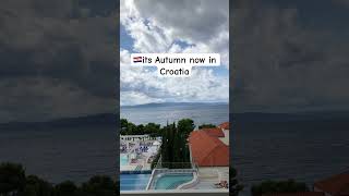 this is our weather now in Croatia 🇭🇷 bluesanAlga hotelworker croatia shorts tucepi [upl. by Llehsam]