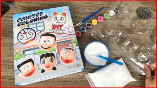 LÀM TƯỢNG VÀ TÔ MÀU DORAEMON NOBITA SHIZUKA DOREMI CHAIEN SUNEO Chim Xinh channel [upl. by Phaih]