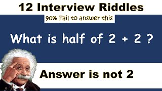 Interview Riddles  Ep 1   12 interesting Interview Puzzles  Math Riddles [upl. by Ponce524]