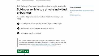 How to Transfer Car Ownership in UK Online  V5c Logbook changes online  Notify DVLA of Sold Car [upl. by Geraint]