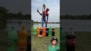 Spiderman doing fun with fanta cococola  shorts satisfying funny [upl. by Hoban199]