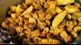 Pork chicken mixer curry Alu kashmiri mirshi Asmr eating spicy pork belly [upl. by Aeila]