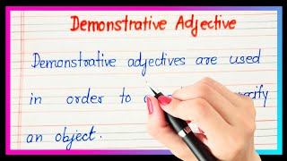 Definition of demonstrative adjective  What is demonstrative adjective  Example of demonstrative [upl. by Amie]