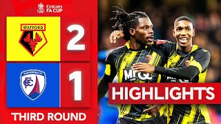 DeleBashiru Late Late Winner  Watford 21 Chesterfield  Highlights  Emirates FA Cup 202324 [upl. by Atimed946]