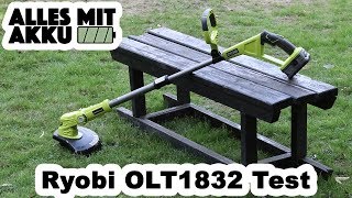 Ryobi OLT1832 Rasentrimmer Test  ALLES MIT AKKU [upl. by Kilah]