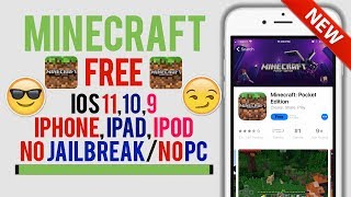 Play Minecraft PE FREE On iOS 11109 NO JailbreakNO PC [upl. by Drawyah]