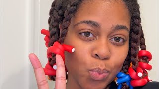 STRETCHED HAIRSTYLES  NATURAL HAIRSTYLES  BRAID AND CURL TUTORIAL [upl. by Shannan]