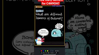 What are different isomers of BUTANOLdubai chemistry usa biology structure isomers iit neet [upl. by Araem115]