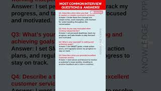 Most Common Job Interview Questions and Answers [upl. by Asaph]