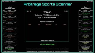 Arbitrage Sports Betting Scanner  Live Surebets Stream  20241112 last minutes [upl. by Ramoh887]