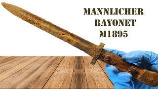 Very Rusty AustroHungarian Bayonet Restoration WW1 Mannlicher M1895 [upl. by Hyrup853]