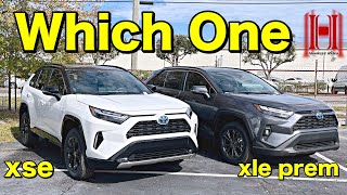 2024 Toyota Rav4 Hybrid XLE Premium vs Rav4 XSE Comparison All Specs amp Test Drive [upl. by Ahsenyl]