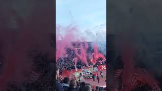 Red Star Belgrade Fans Celebrate with Red Smoke at the 172nd Derby against Partizan [upl. by Ducan650]