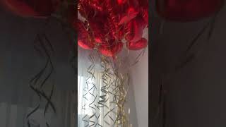 Heart foil balloon decoration decoration shots shortvideos birthday love couple anniversary [upl. by Artina509]