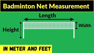 badminton net measurement  badminton net width  badminton net height  badminton net length [upl. by Nee]